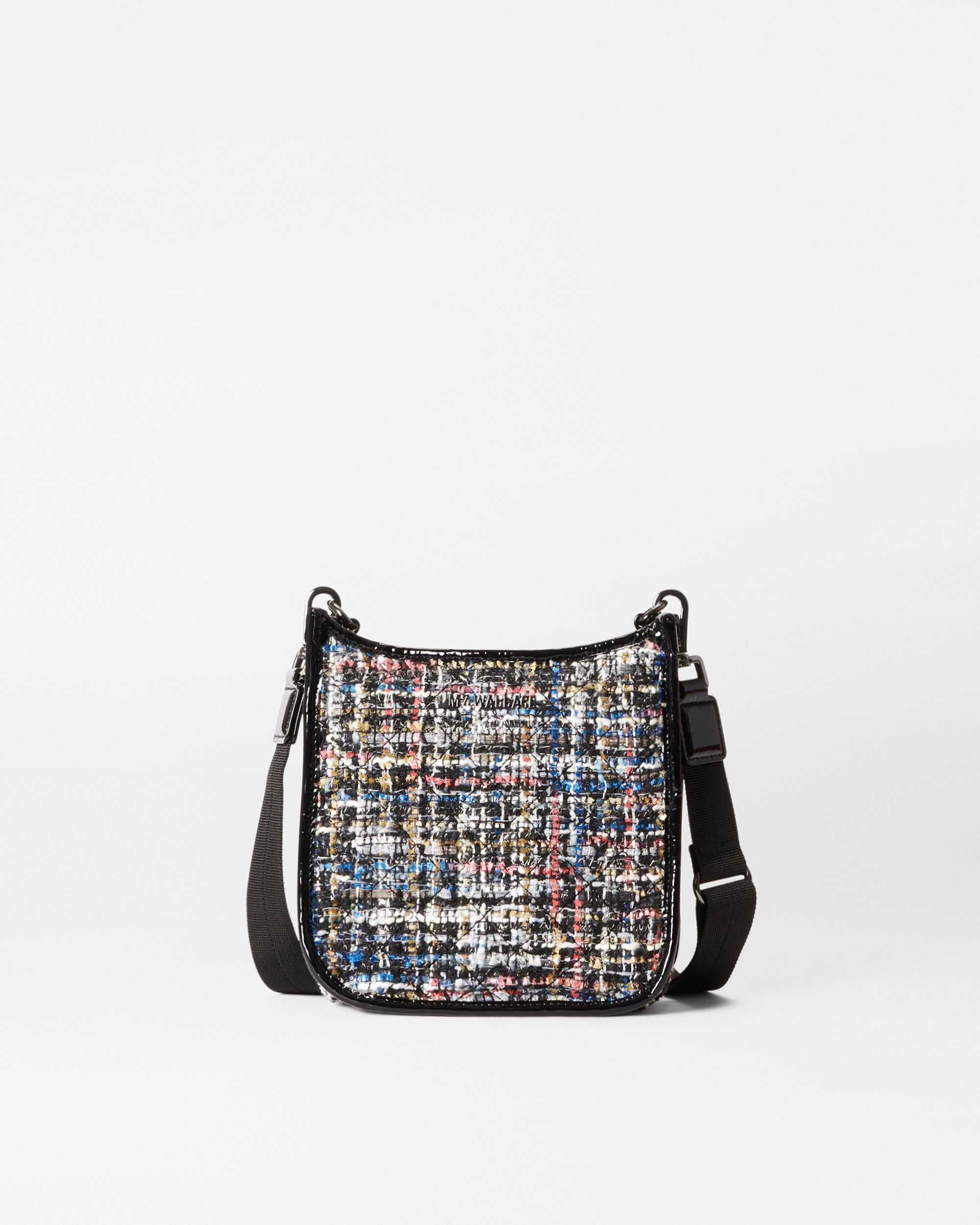 Small Crosby Crossbody Sling Bag in Midnight Sparkle Boucle | MZ Wallace