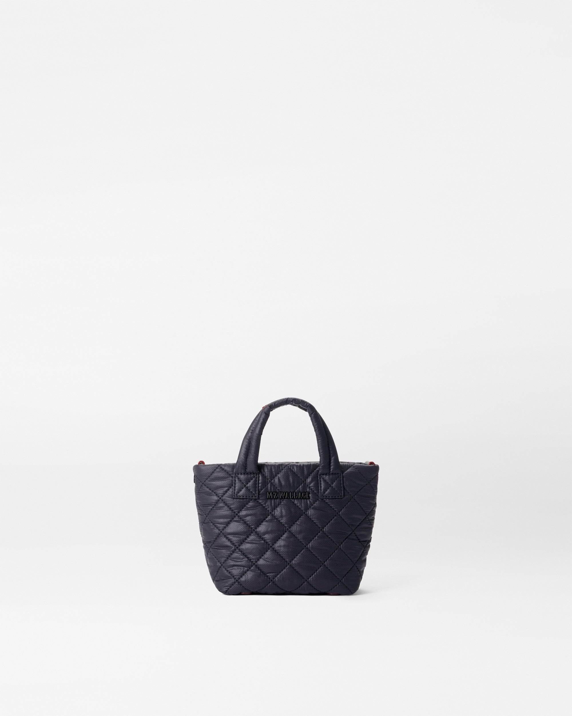 Petite Deluxe Metro Tote Quilted Handbag in Black MZ Wallace