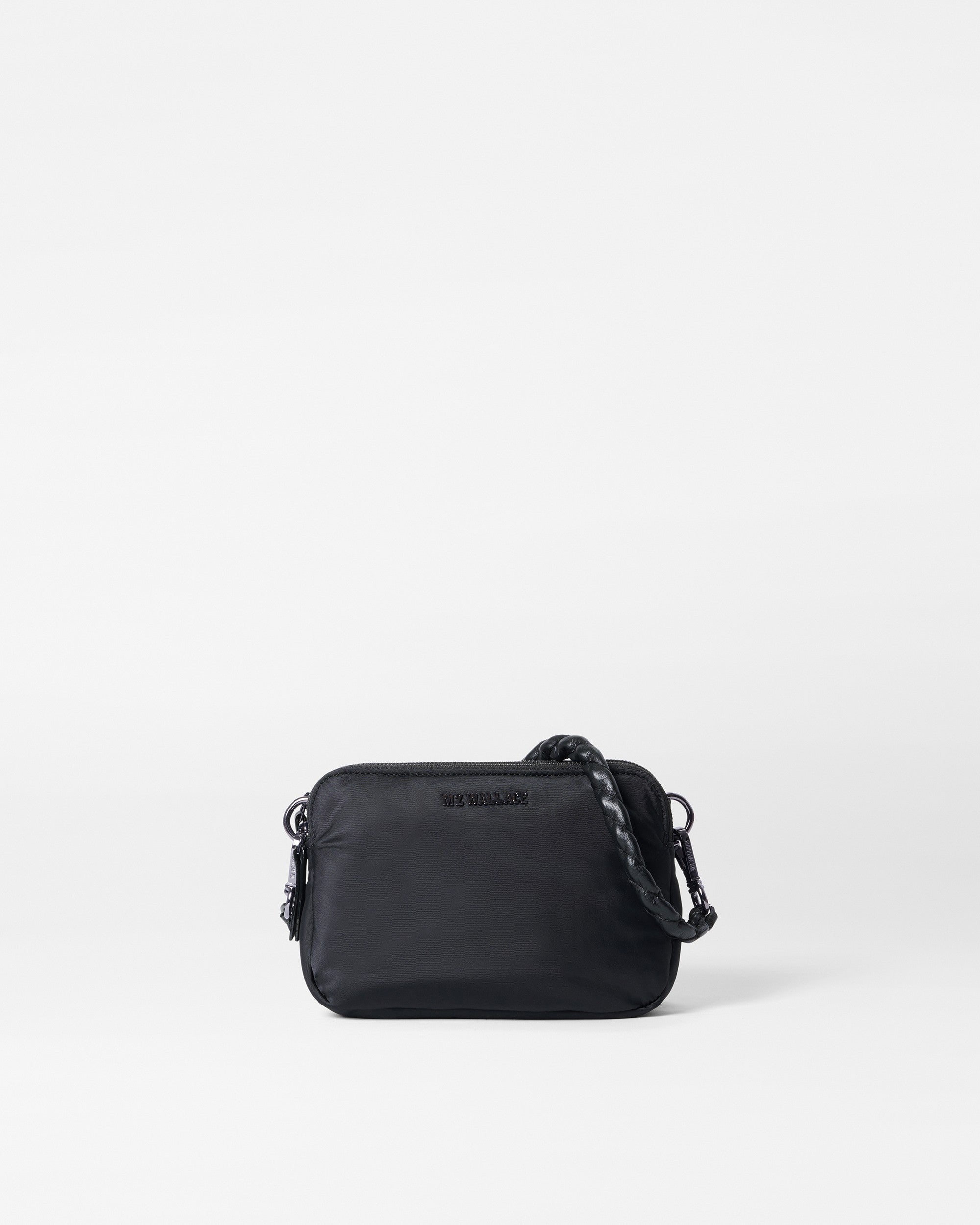 S black nylon crossbody bag