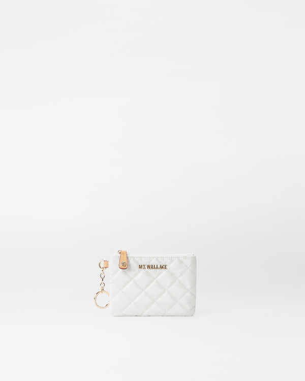 Pearl Metallic Flat Metro Key Pouch