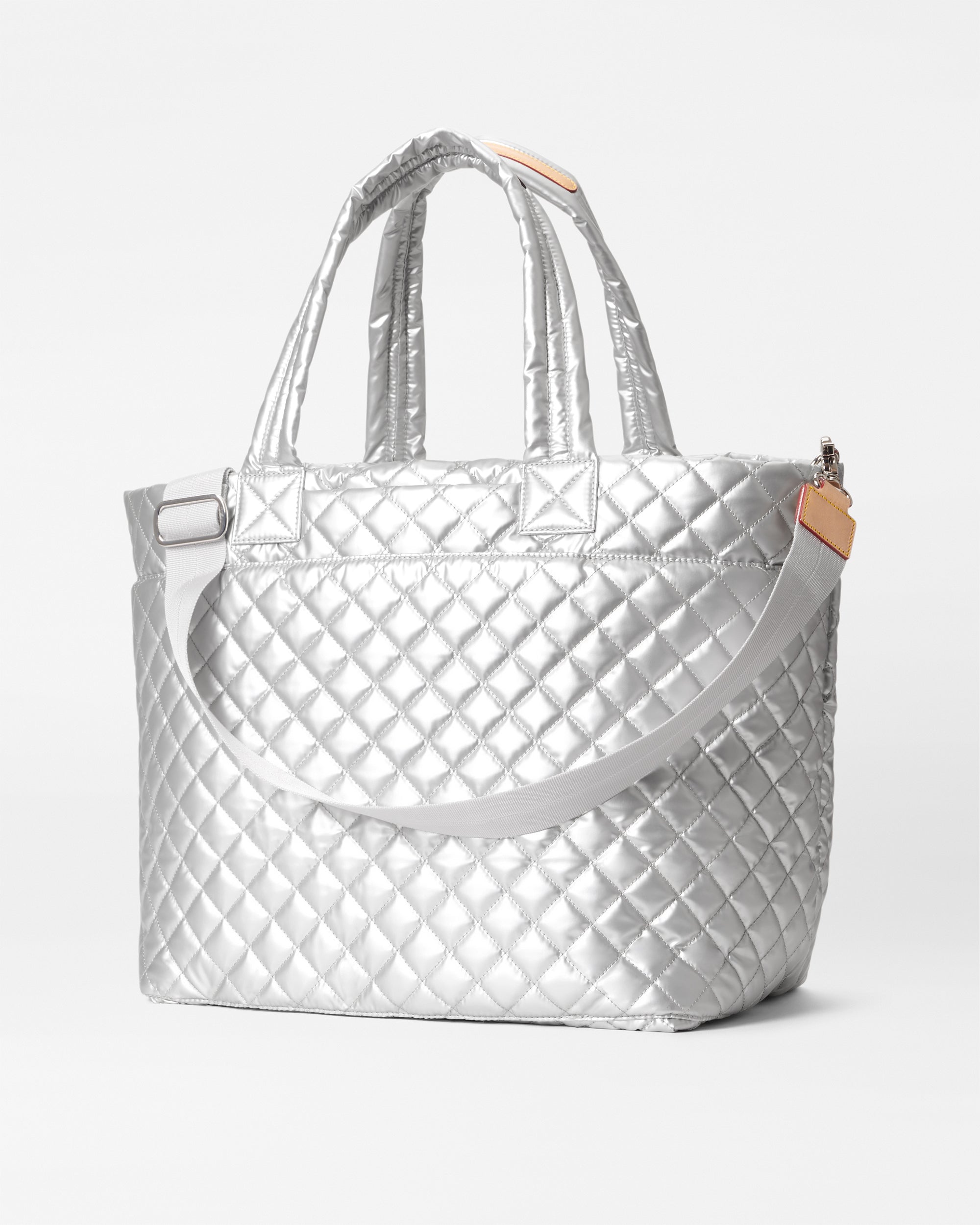 Matte Silver Large Metro Tote Deluxe