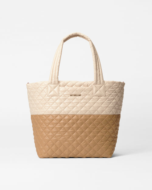 Medium Metro Tote Deluxe-Buff/Caramel