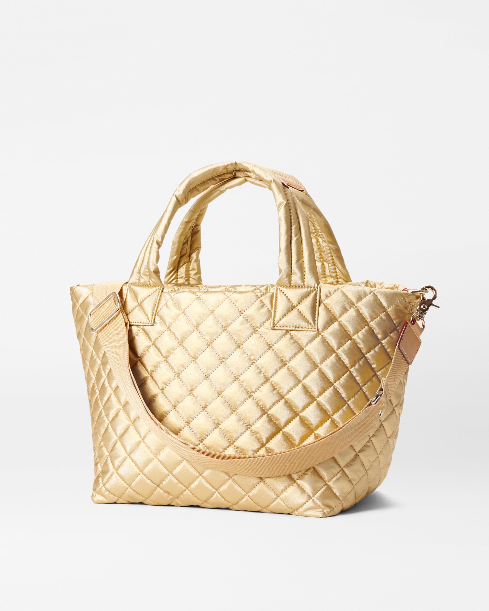 Light Gold Pearl Metallic Small Metro Tote Deluxe