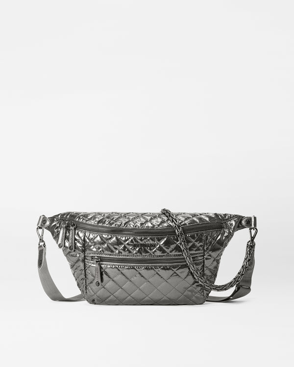 Crosby Crossbody Sling Bag-Pewter Metallic