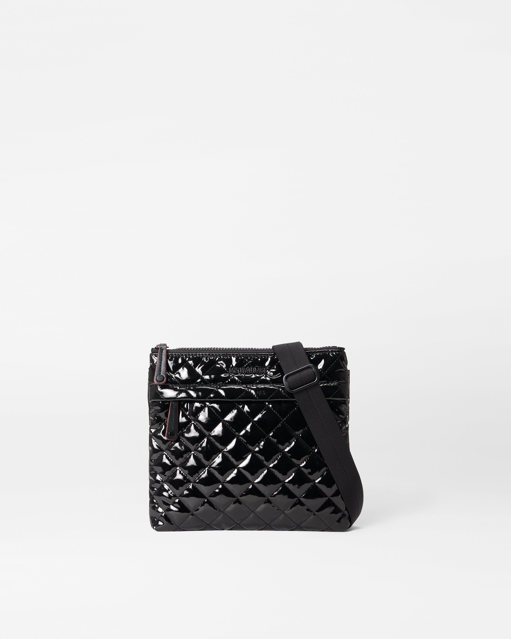 Metro Flat Crossbody-Black Lacquer - 1