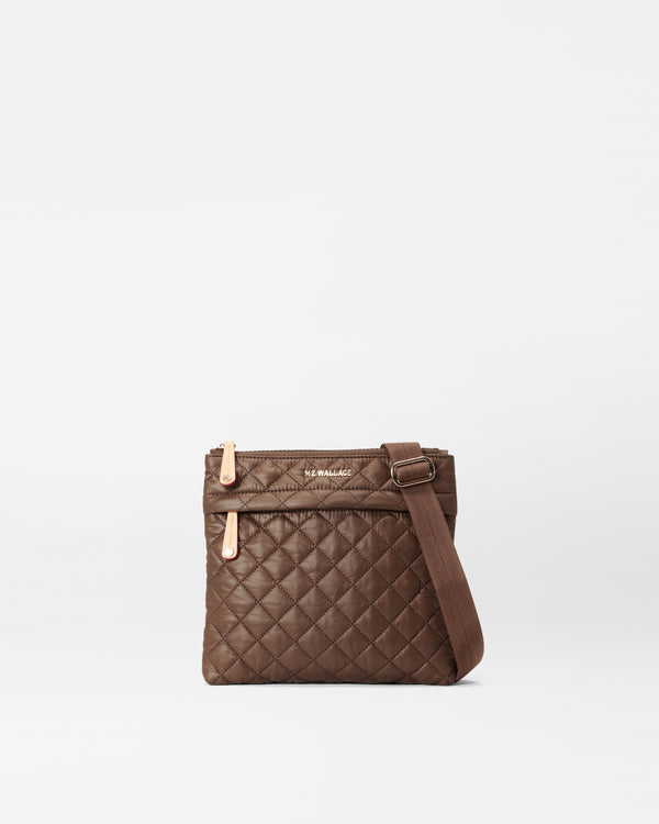 Walnut Metro Flat Crossbody