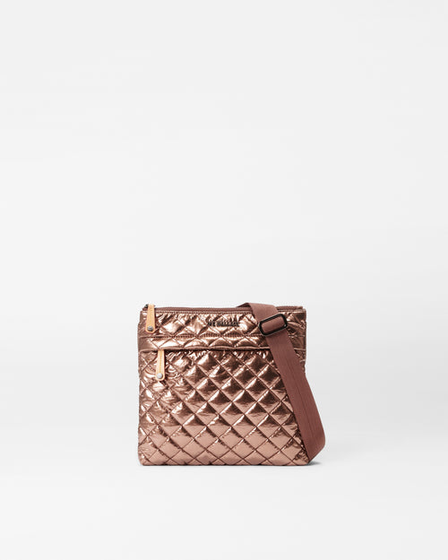 Copper Metallic Lacquer Metro Flat Crossbody