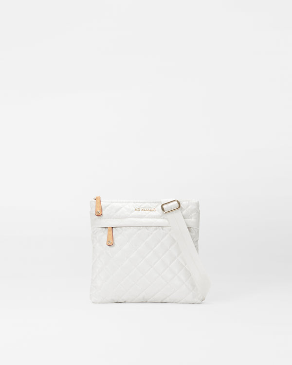 Pearl Metallic Metro Flat Crossbody