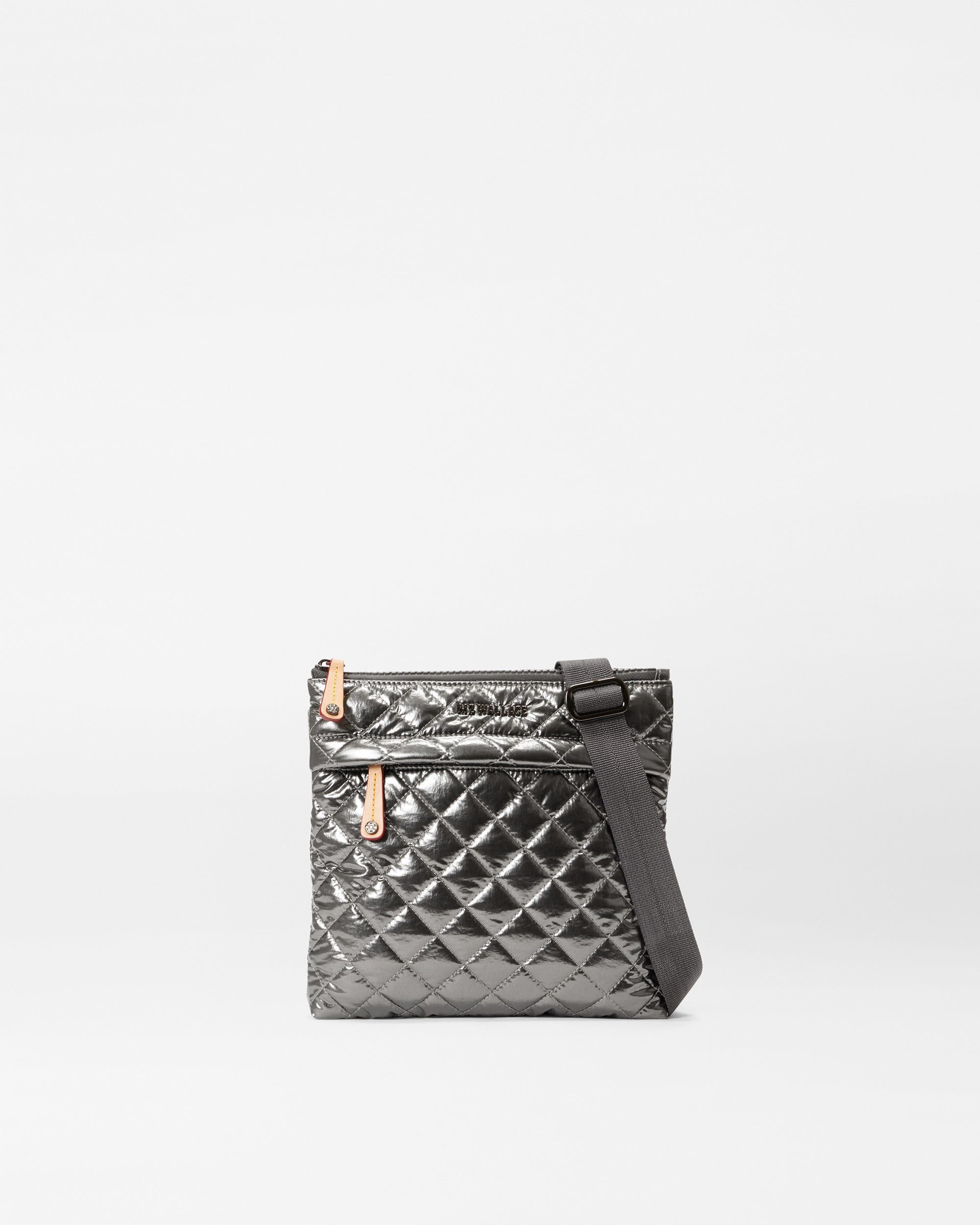 Metro Flat Crossbody-Pewter Metallic - 1