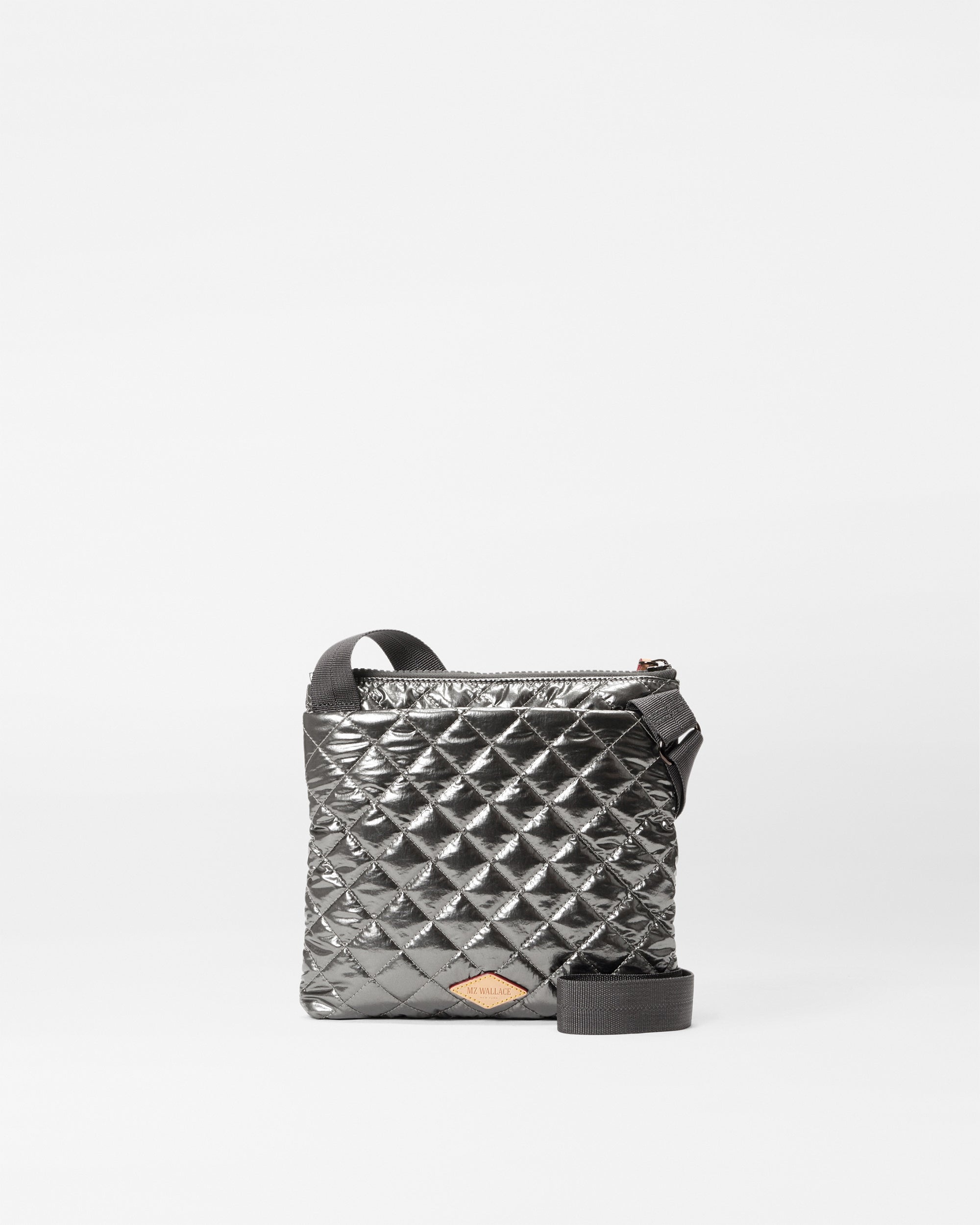 Metro Flat Crossbody-Pewter Metallic - 3