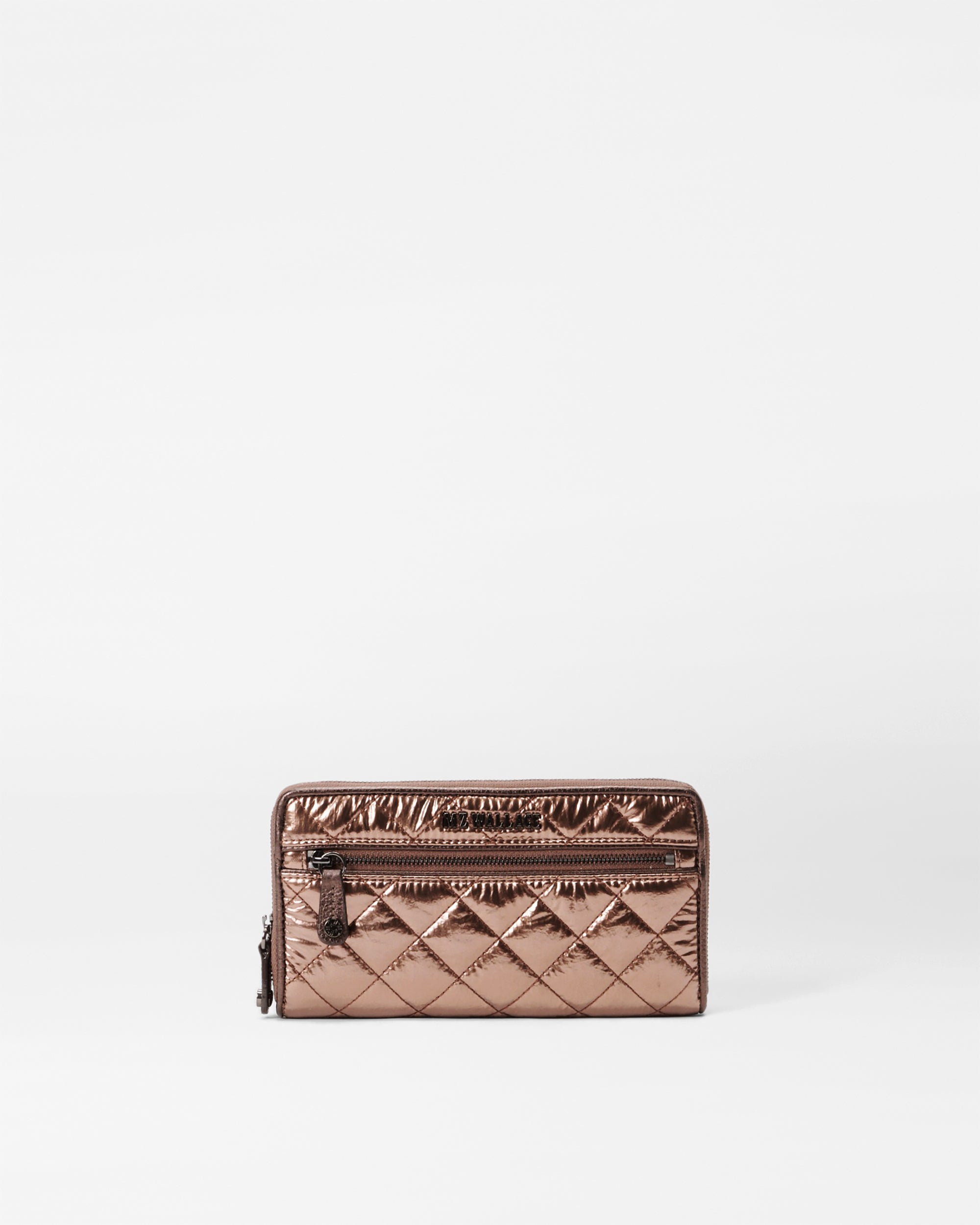 Copper Metallic Lacquer Crosby Long Wallet