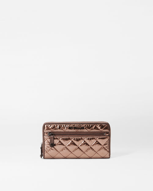 Copper Metallic Lacquer Crosby Long Wallet