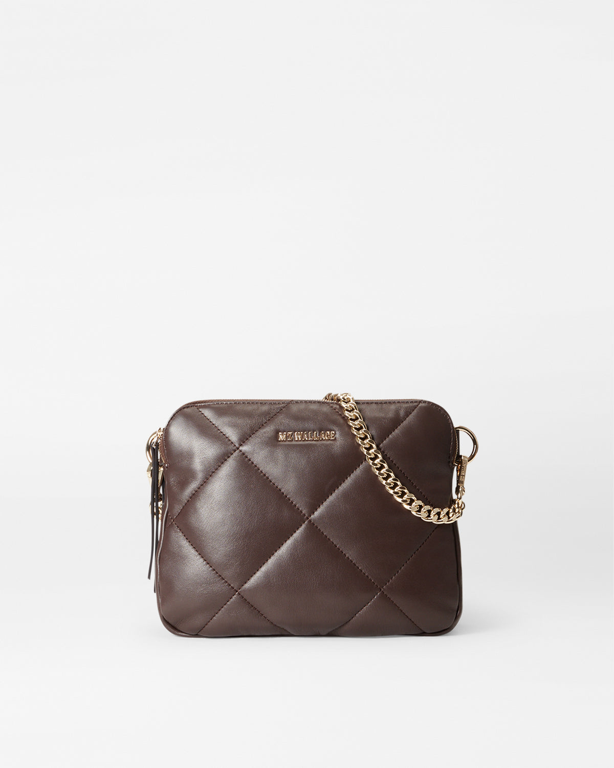 Walnut Leather Madison Crossbody - 1