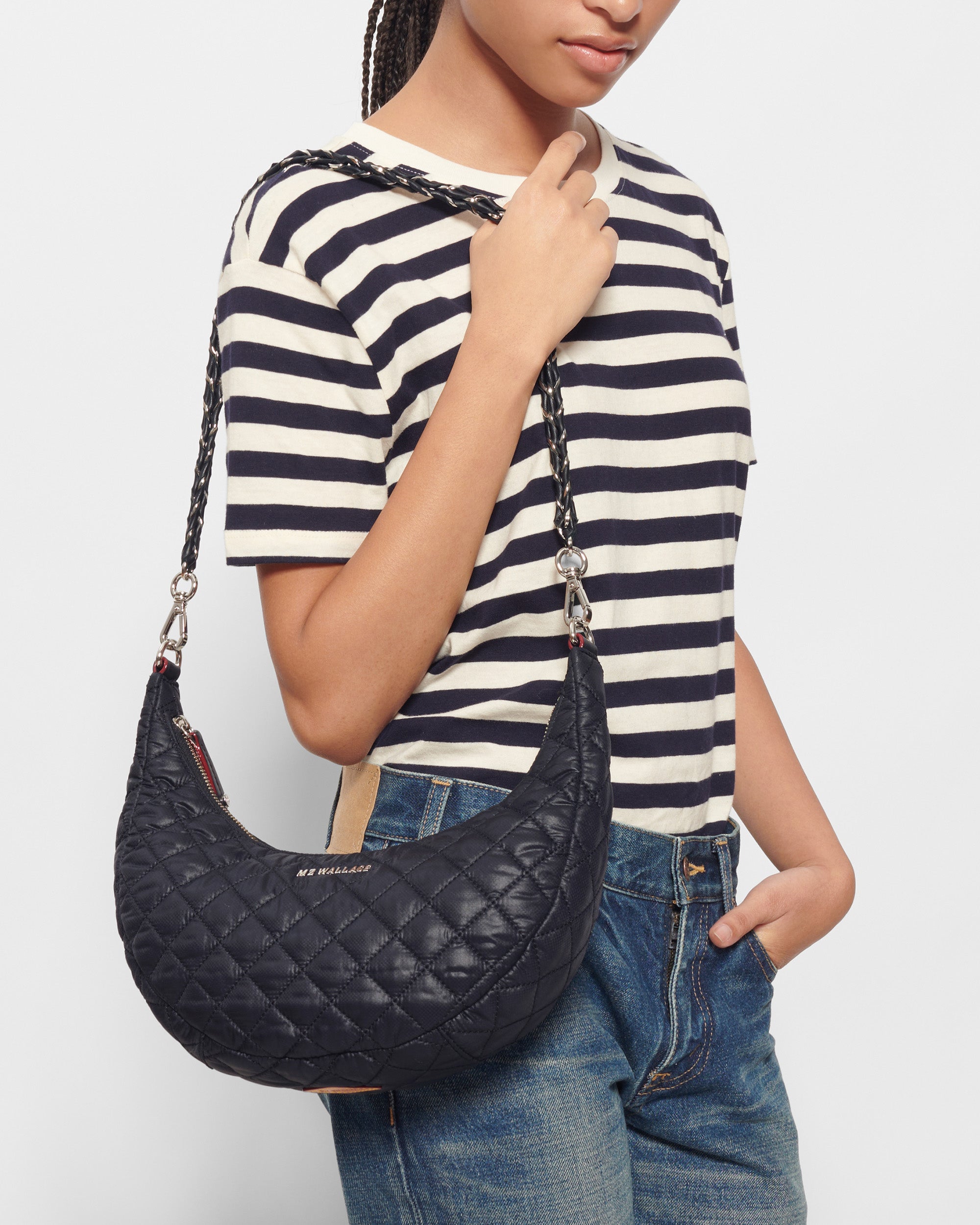 MZ Wallace Crosby Quilted Nylon Hobo Bag