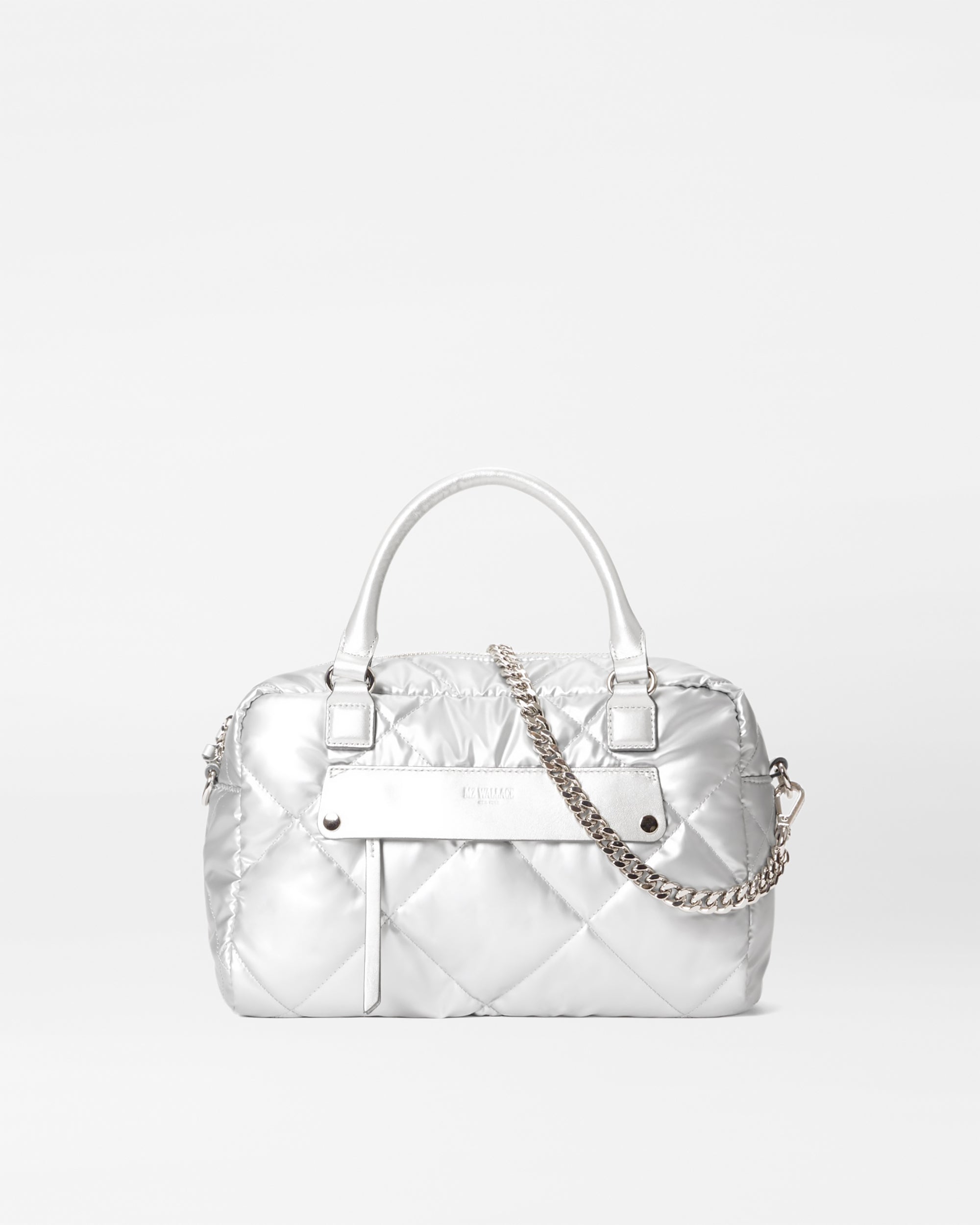 Matte Silver Madison Satchel