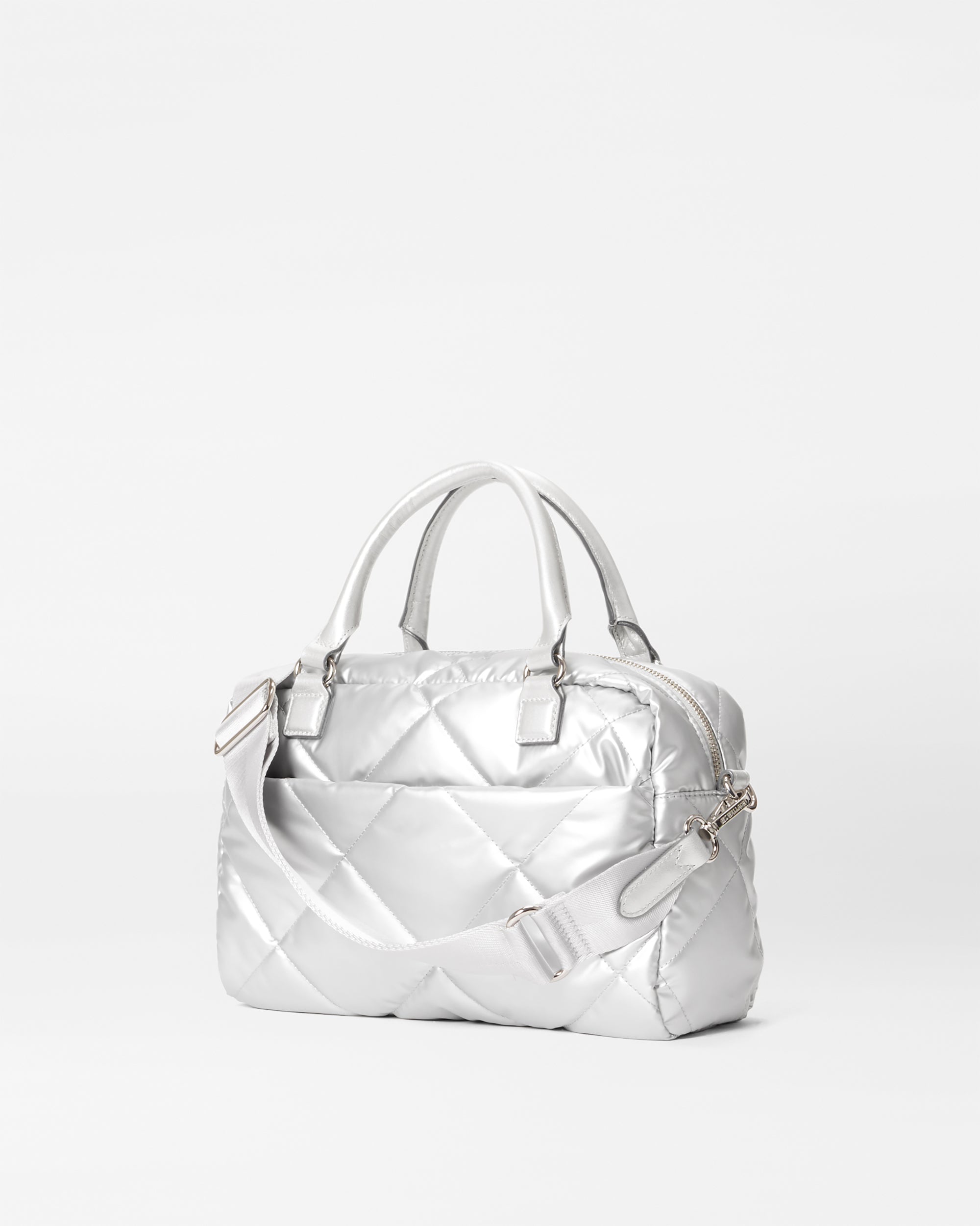 Matte Silver Madison Satchel