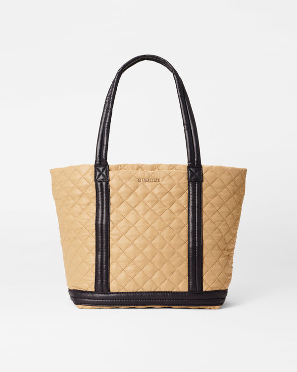 Camel & Black Medium Empire Tote