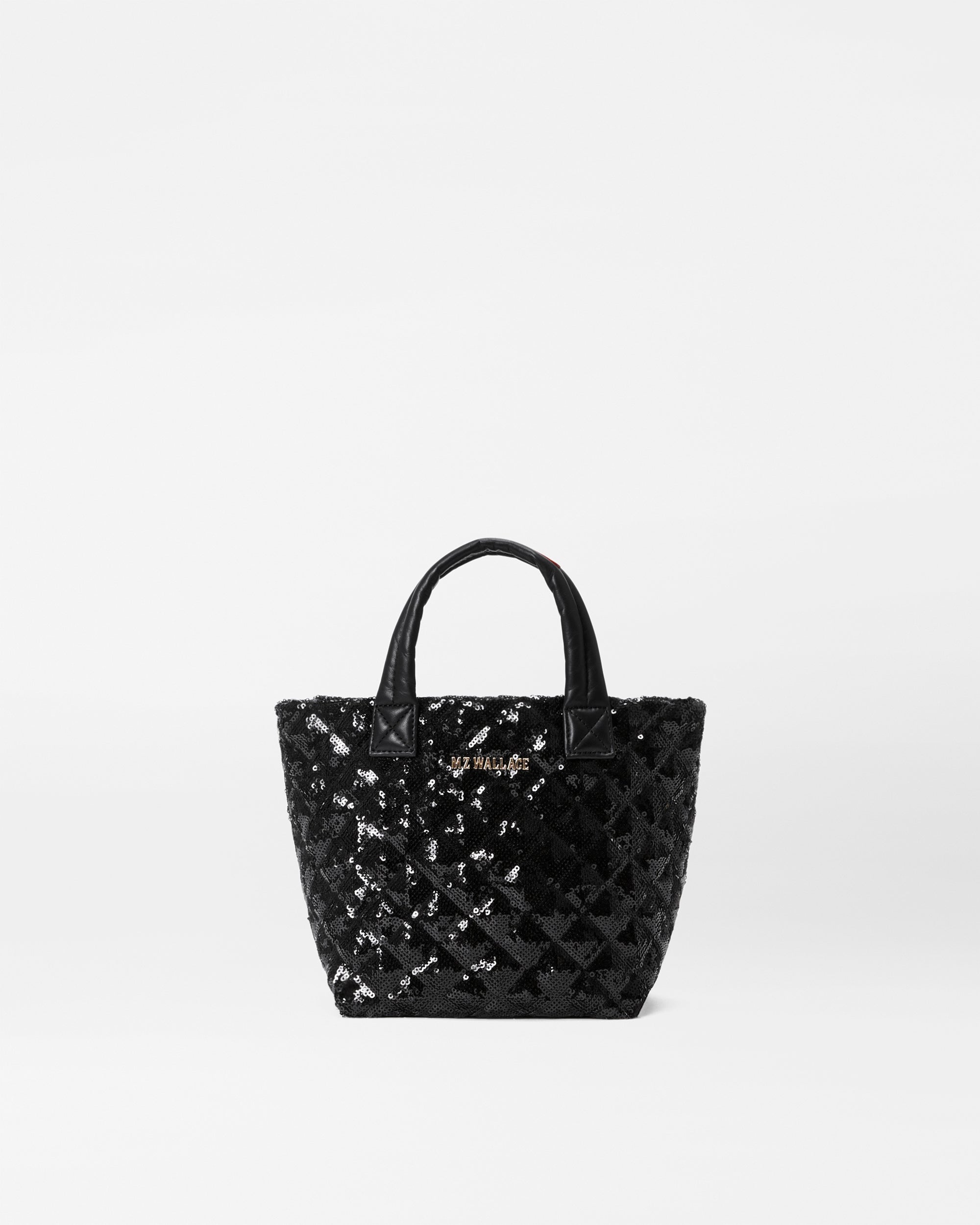 Black Sequin Micro Metro Tote Deluxe