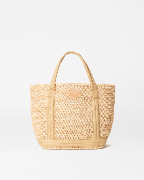 Raffia/Camel Small Raffia Tote