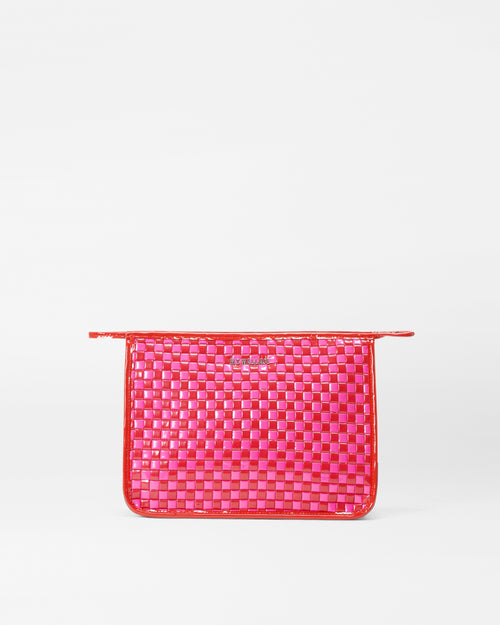 Candy Lacquer Woven Clutch