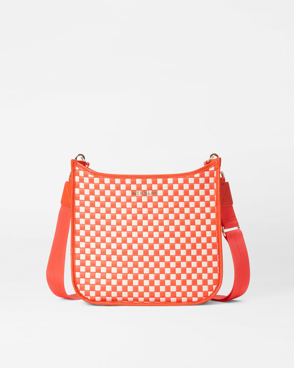 Sandshell/Poppy Woven Woven Box Crossbody