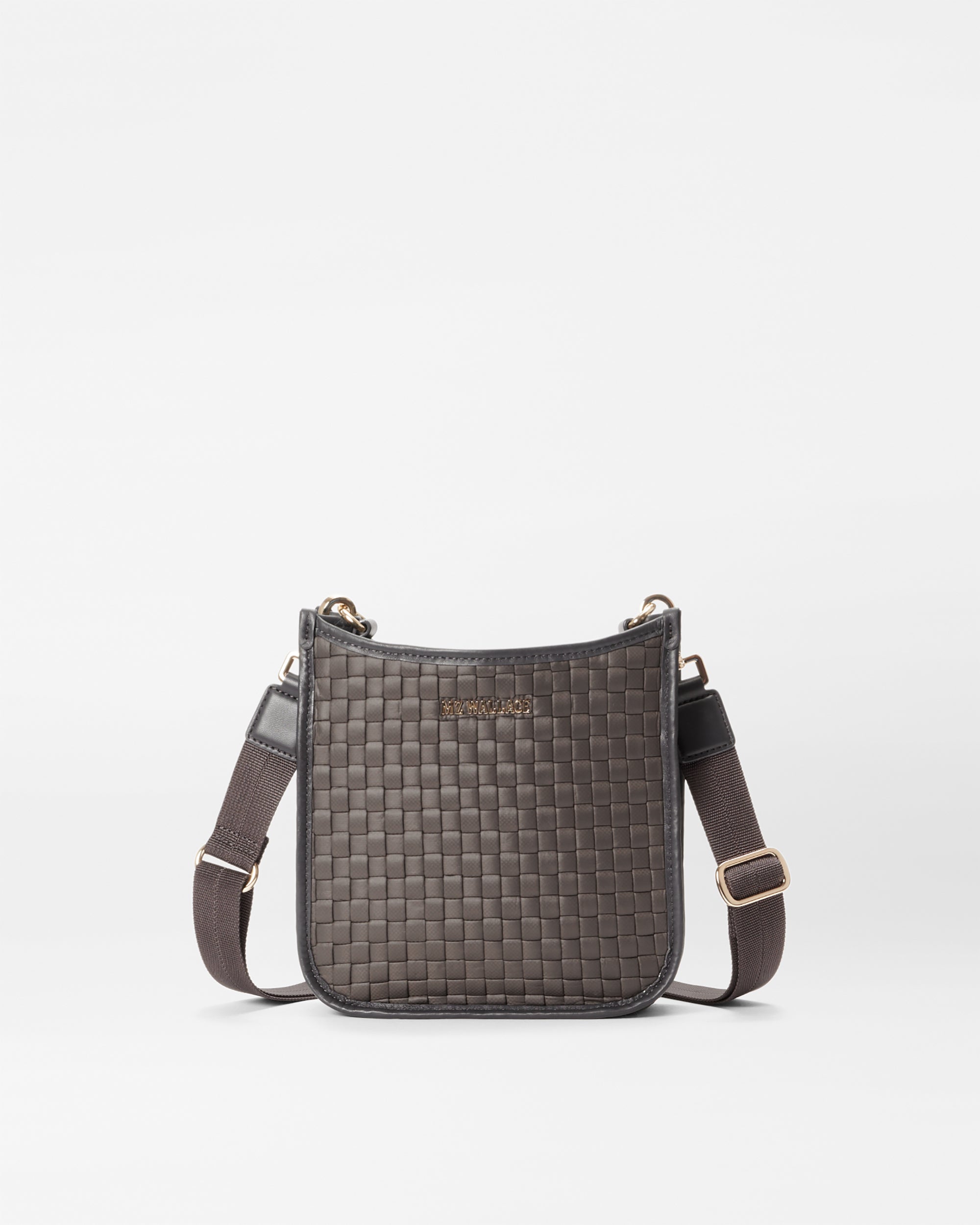 Leather woven crossbody bag on sale