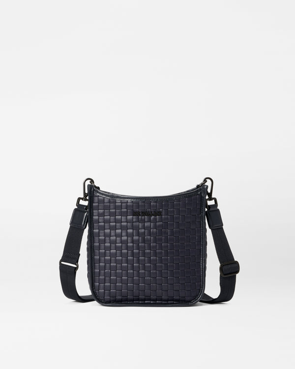 Small Woven Box Crossbody-Black