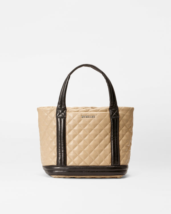 Black and Camel Small Empire Tote