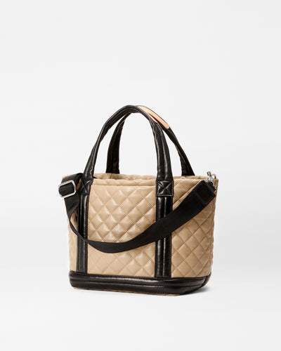 Black and Camel Small Empire Tote