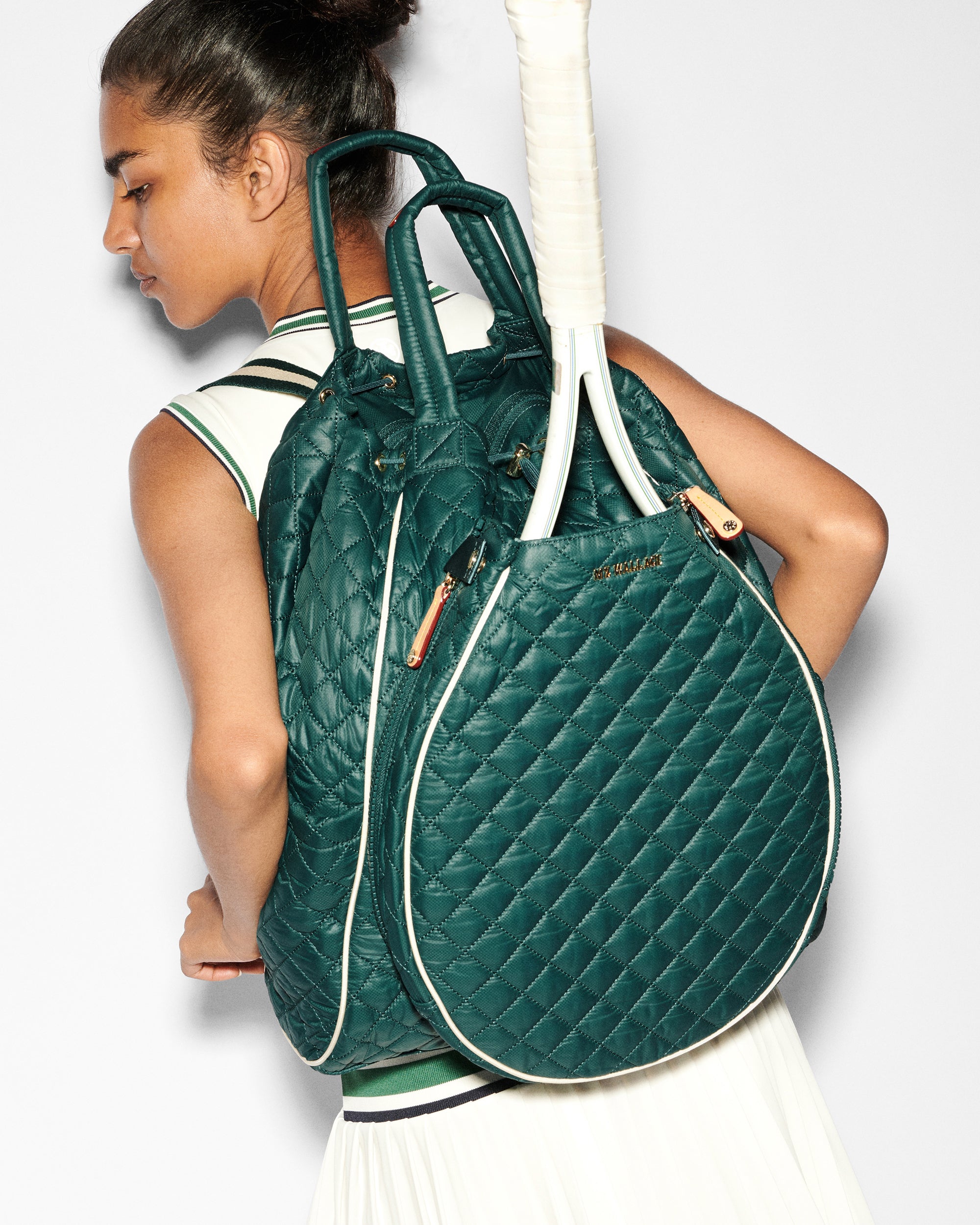 Emerald/Ecru Doubles Tennis Convertible Backpack