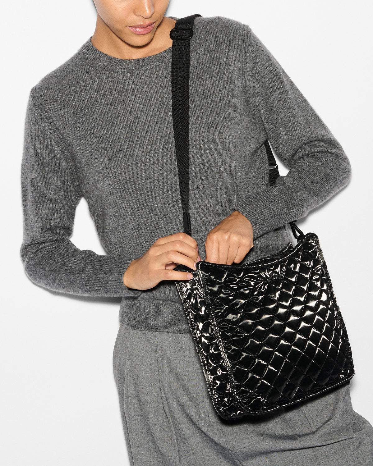 Black Liquid Box Crossbody