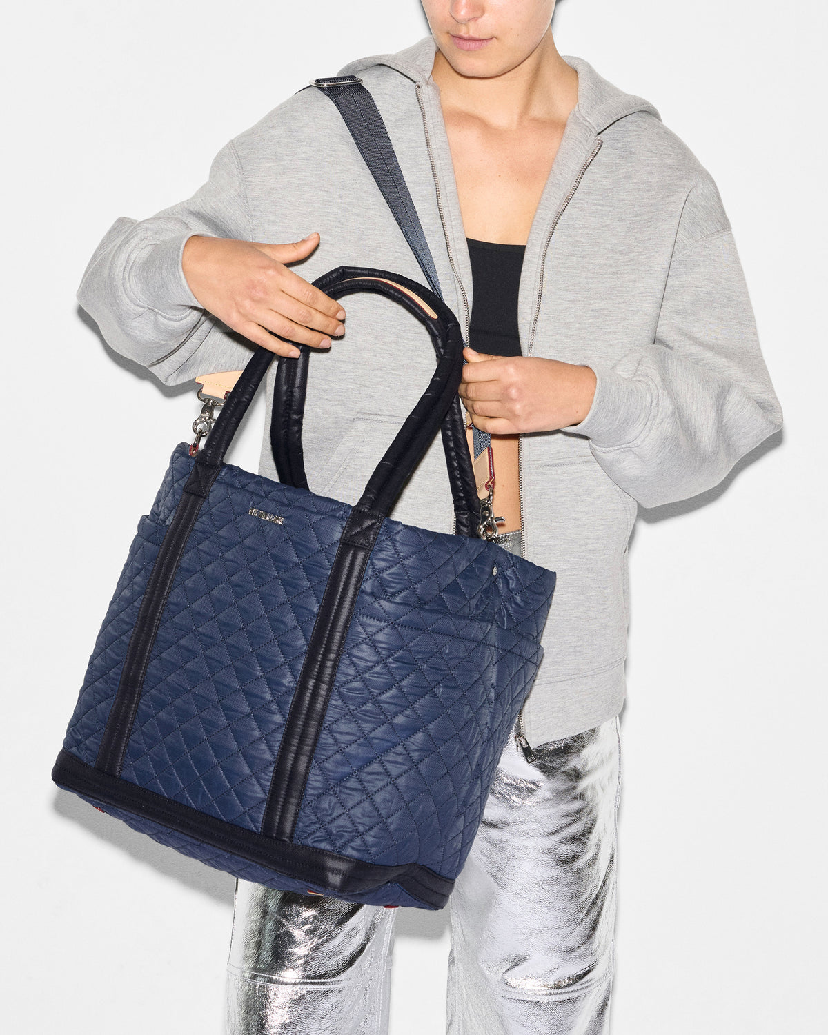 Navy/Black Large Empire Tote