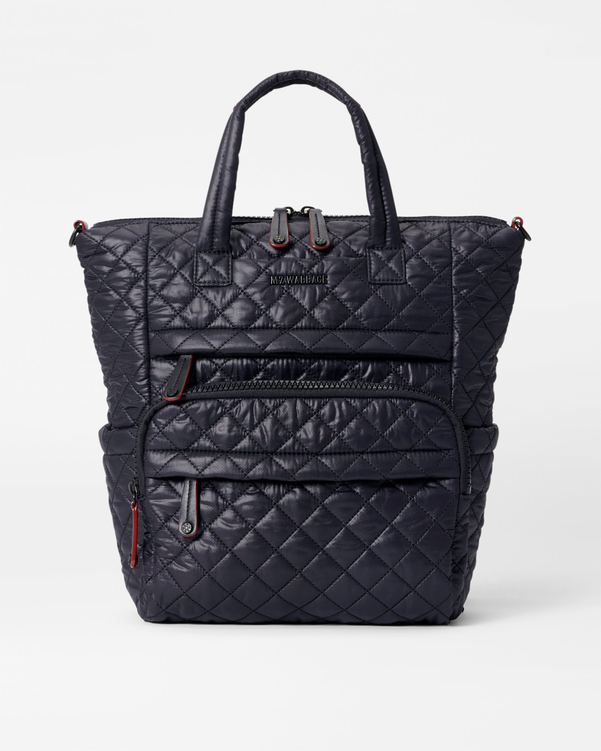 Small Utility Quilted Backpack in Black MZ Wallace