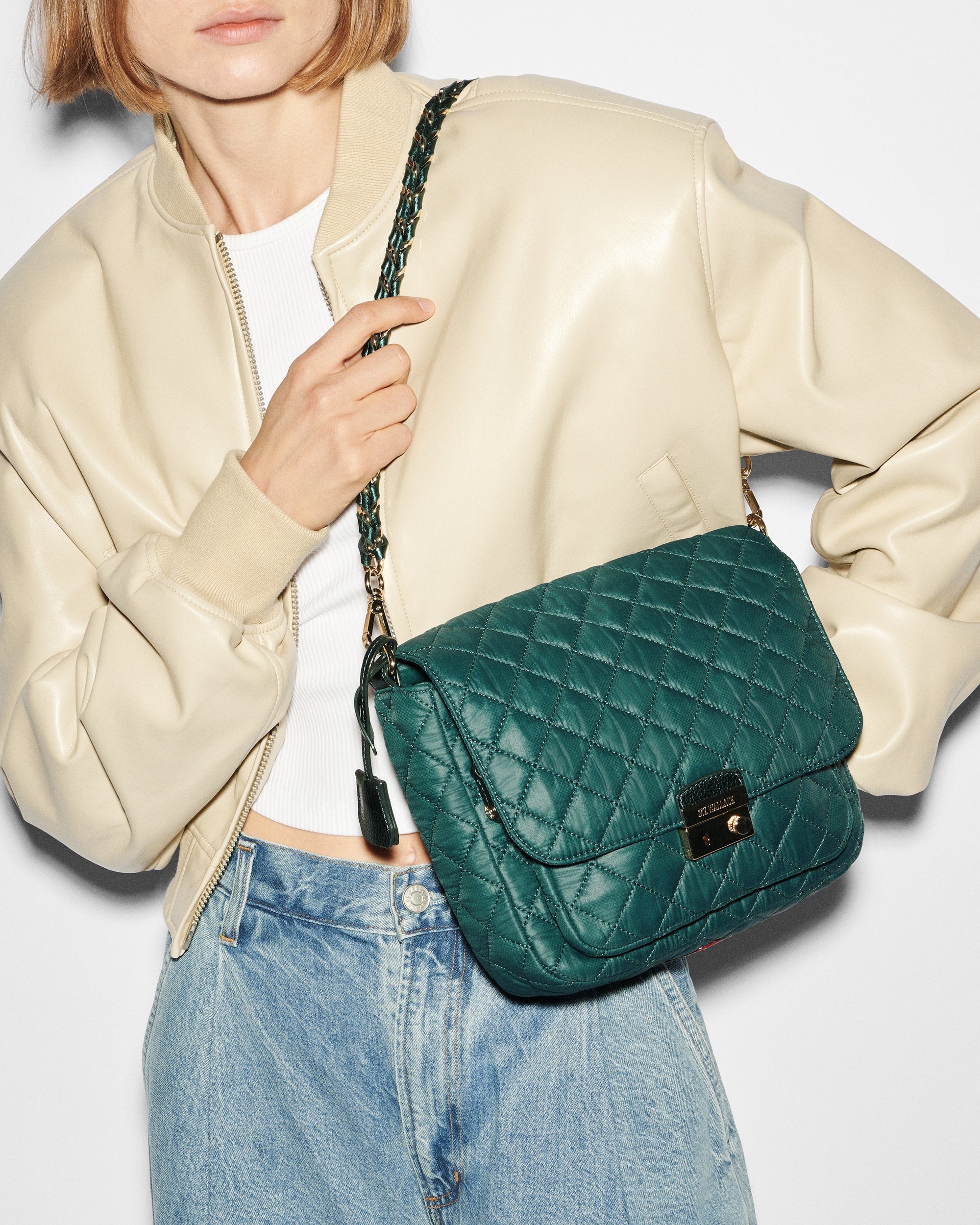 Emerald Medium Crosby Lock Crossbody