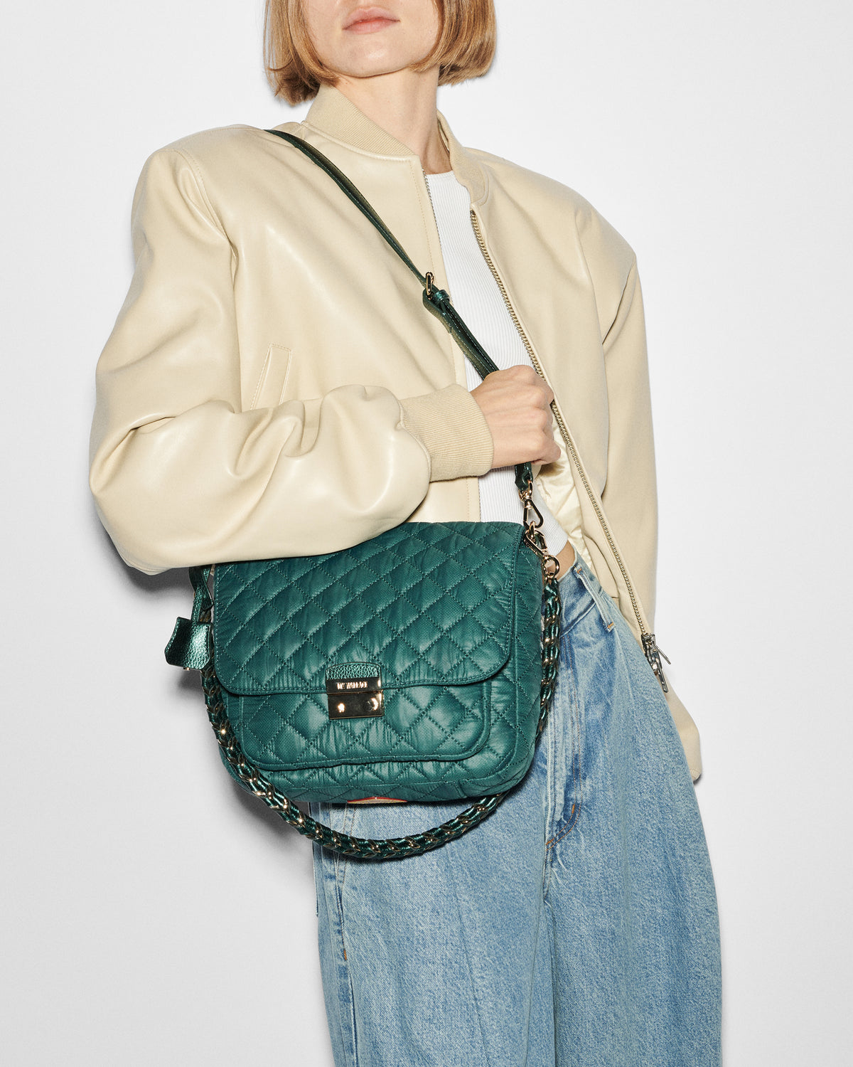 Emerald Medium Crosby Lock Crossbody