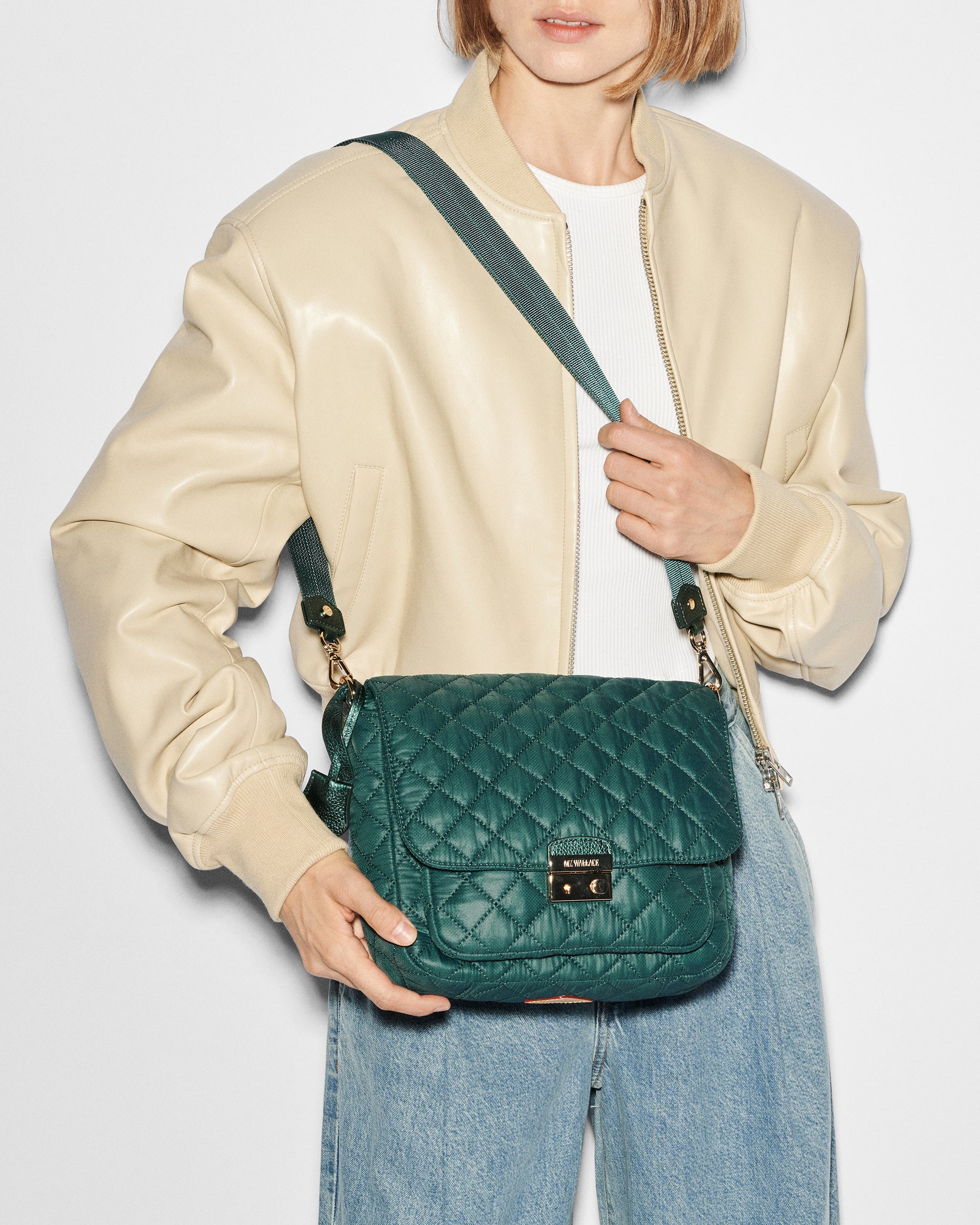 Emerald Medium Crosby Lock Crossbody