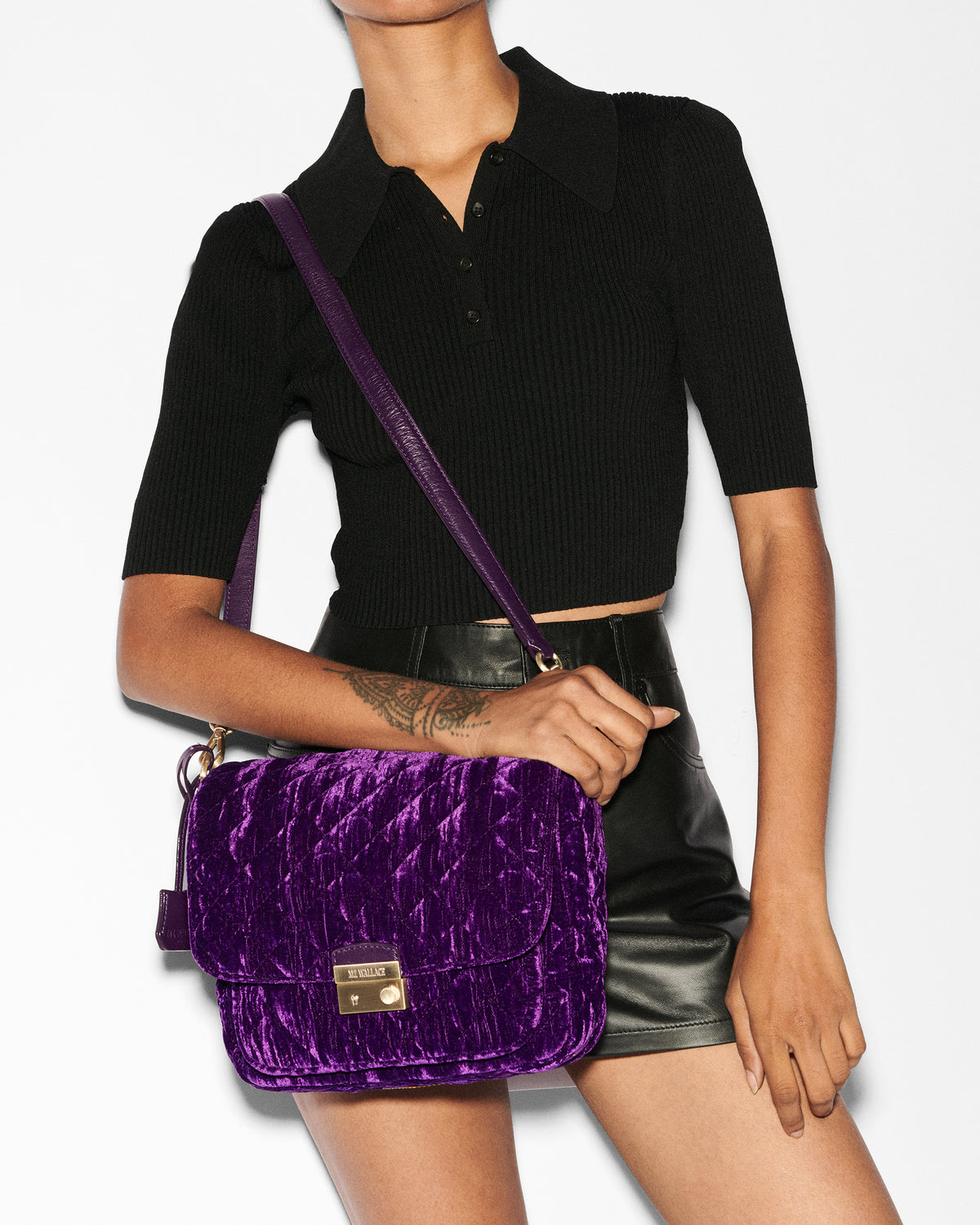 Velvet Amethyst Medium Crosby Lock Crossbody