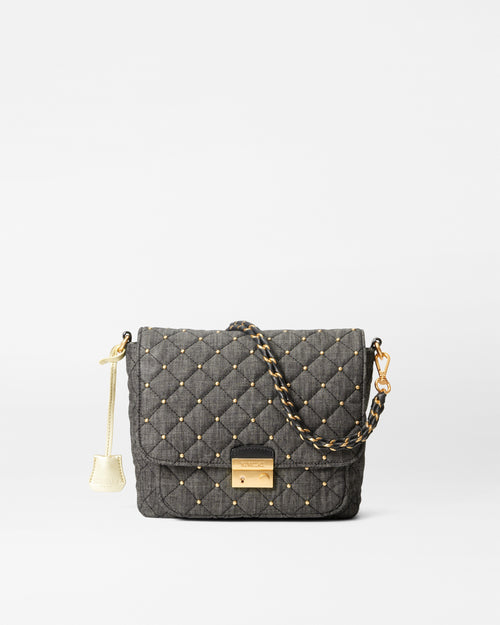 True Charcoal Denim Medium Crosby Lock Crossbody