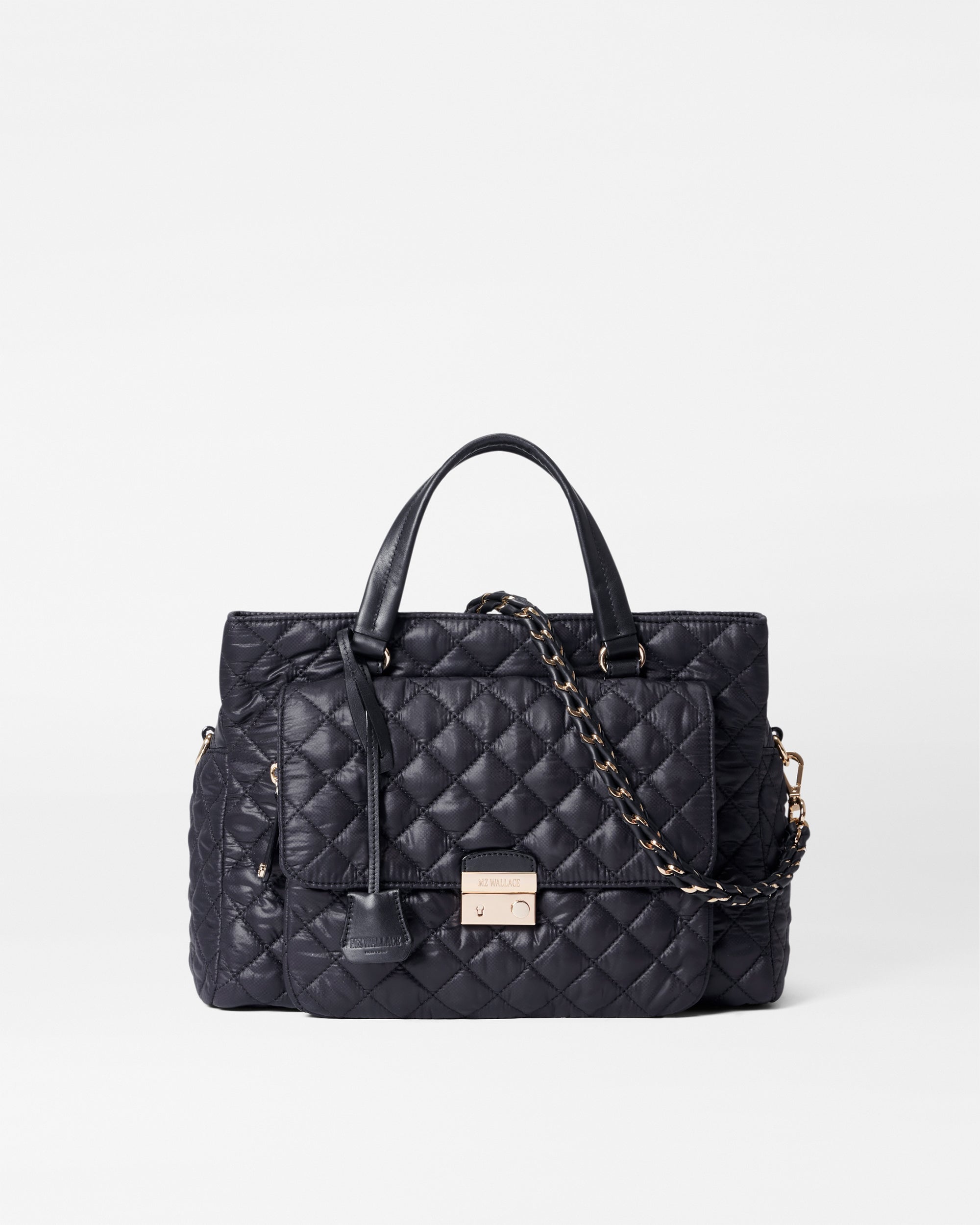 MZ Wallace Black Crosby Lock Satchel