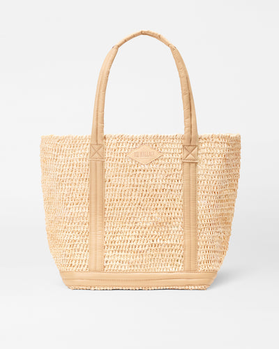 Medium Lightweight Raffia Tote in Camel | MZ Wallace