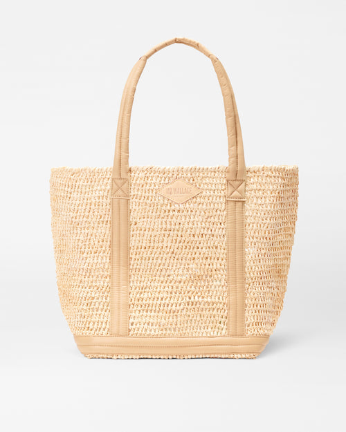 Raffia/Camel Medium Raffia Tote