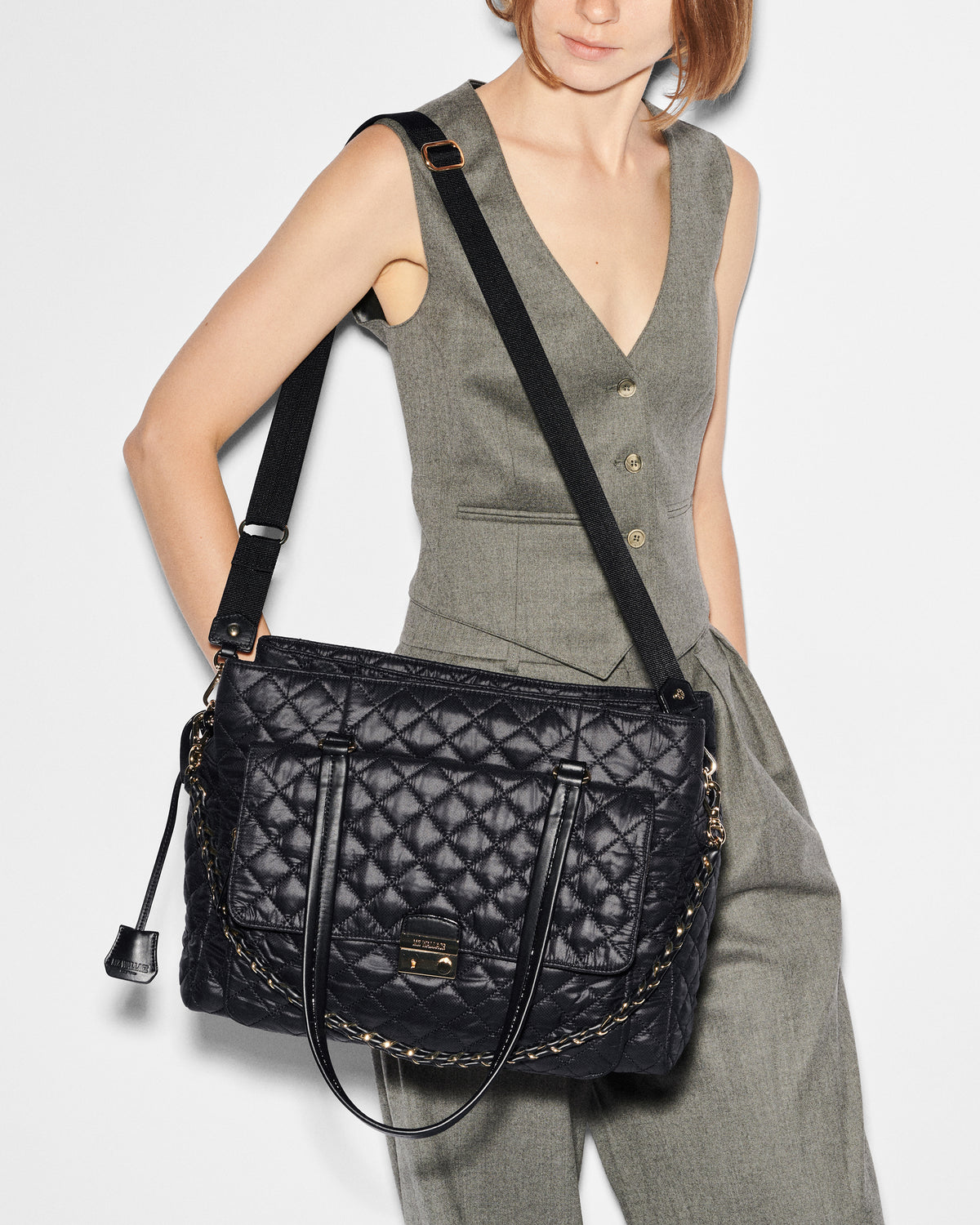 Black Crosby Lock Tote