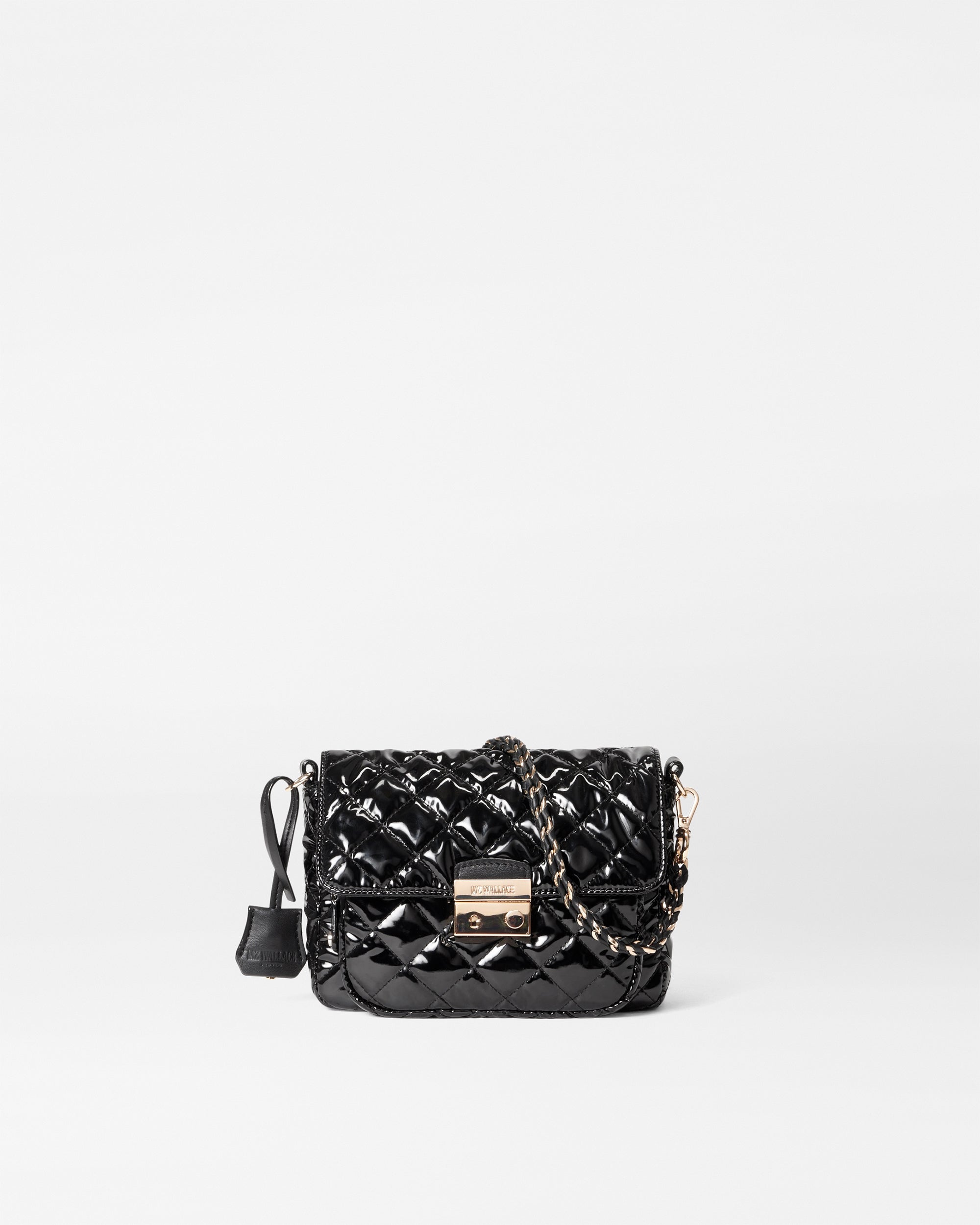 Black Lacquer Small Crosby Lock Crossbody