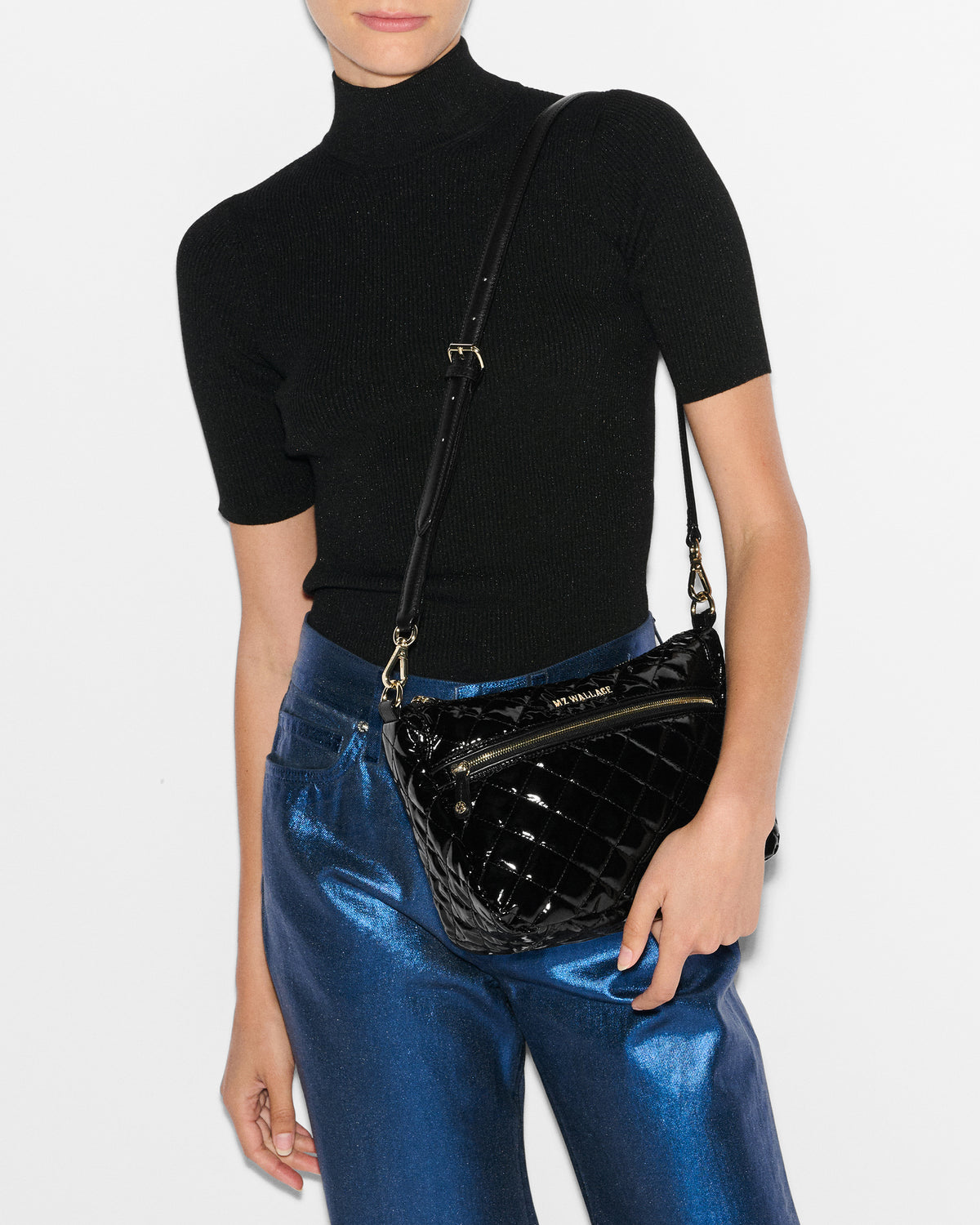 Black Lacquer Crosby Ella Crossbody