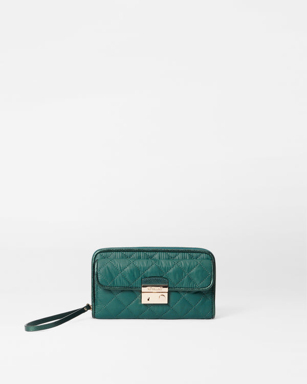 Emerald Crosby Lock Wristlet