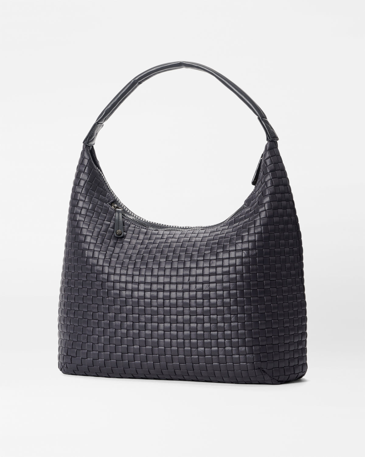 Black Large Woven Shoulder Bag