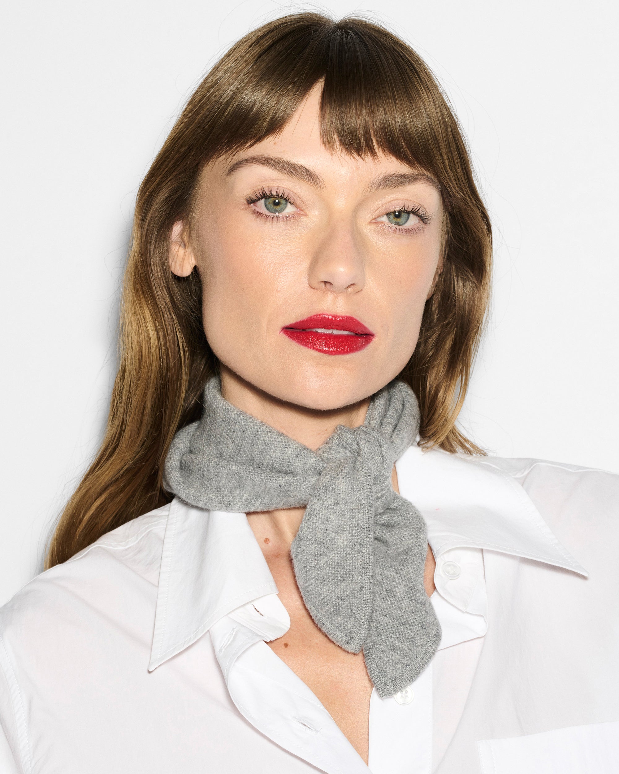 Grey Cashmere Bandana