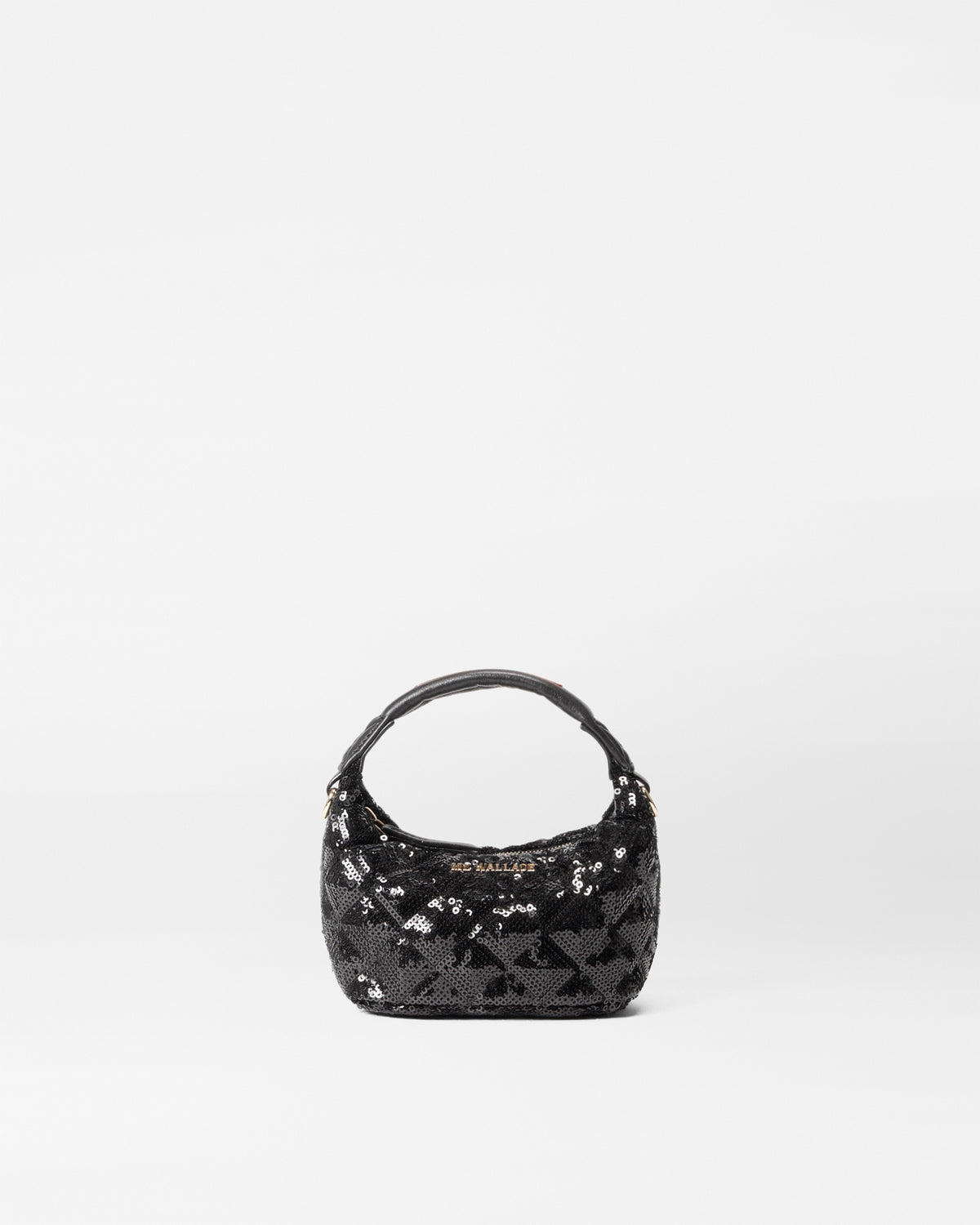 Black Sequin Micro Hobo