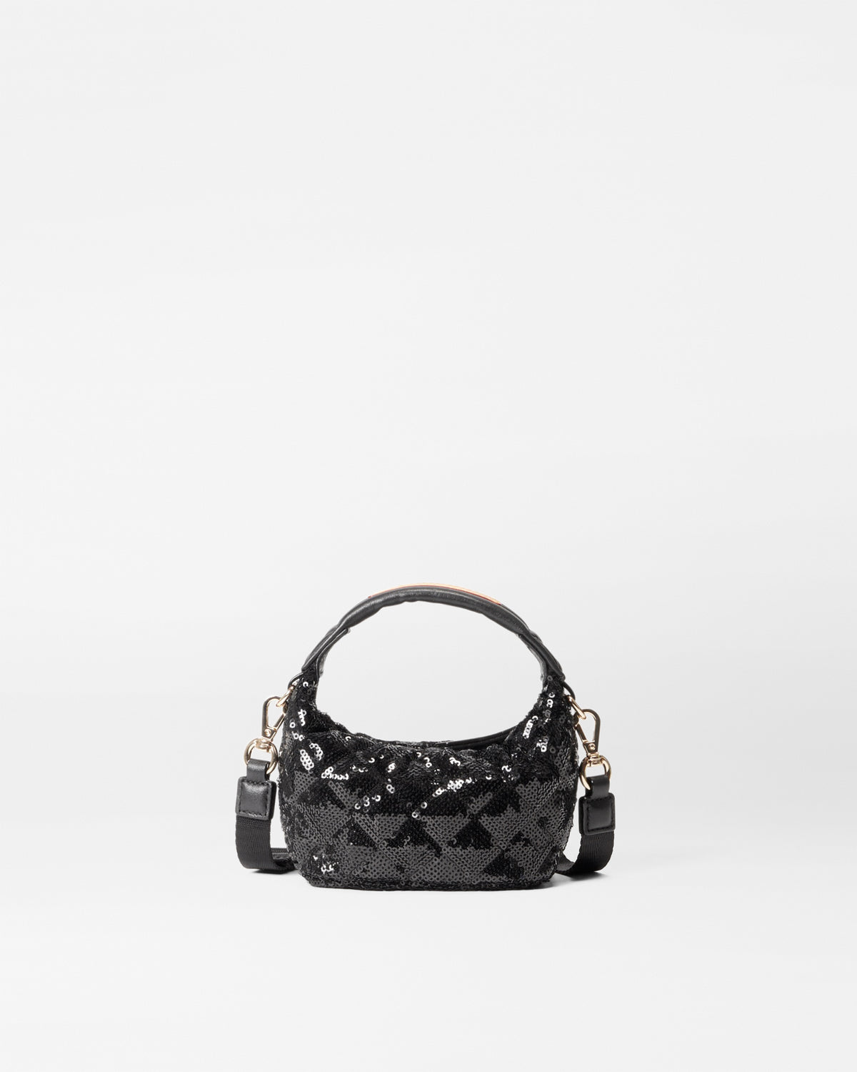 Black Sequin Micro Hobo