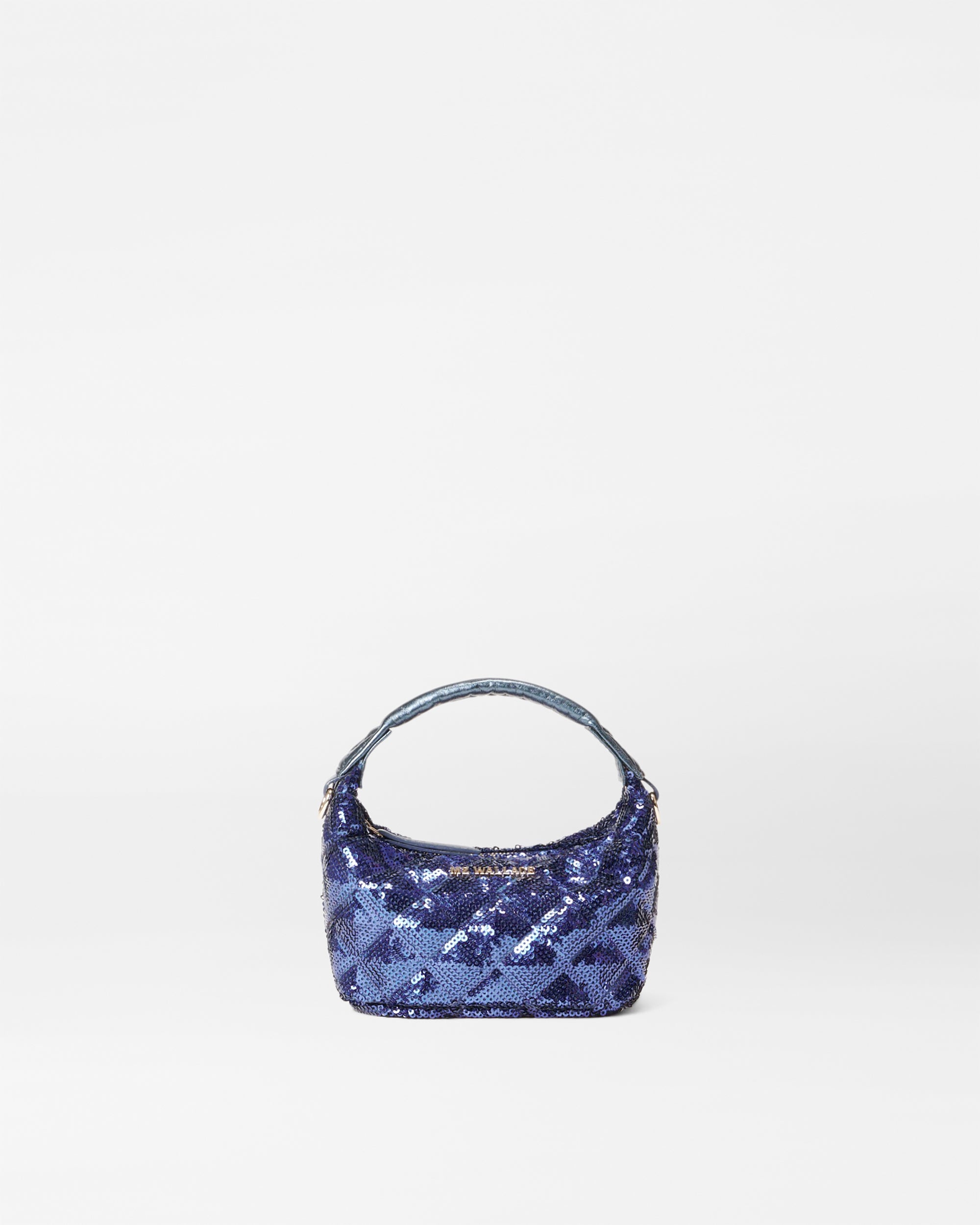 Sapphire Sequin Micro Hobo